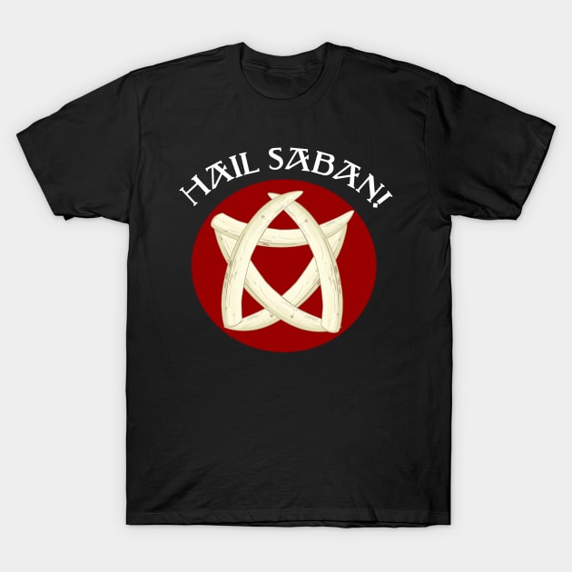 Hail Saban Elephant Tusk Pentagram T-Shirt by Talesbybob